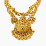 24K Gold Plated Handcrafted Ruby & Emerald CZ Studded Choker Jewellery Set – Duplicate – [#38]