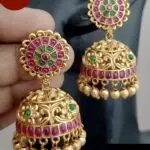 24K Gold Plated Handcrafted Ruby & Emerald CZ Studded Choker Jewellery Set – Duplicate – [#38] (Copy) (Copy)
